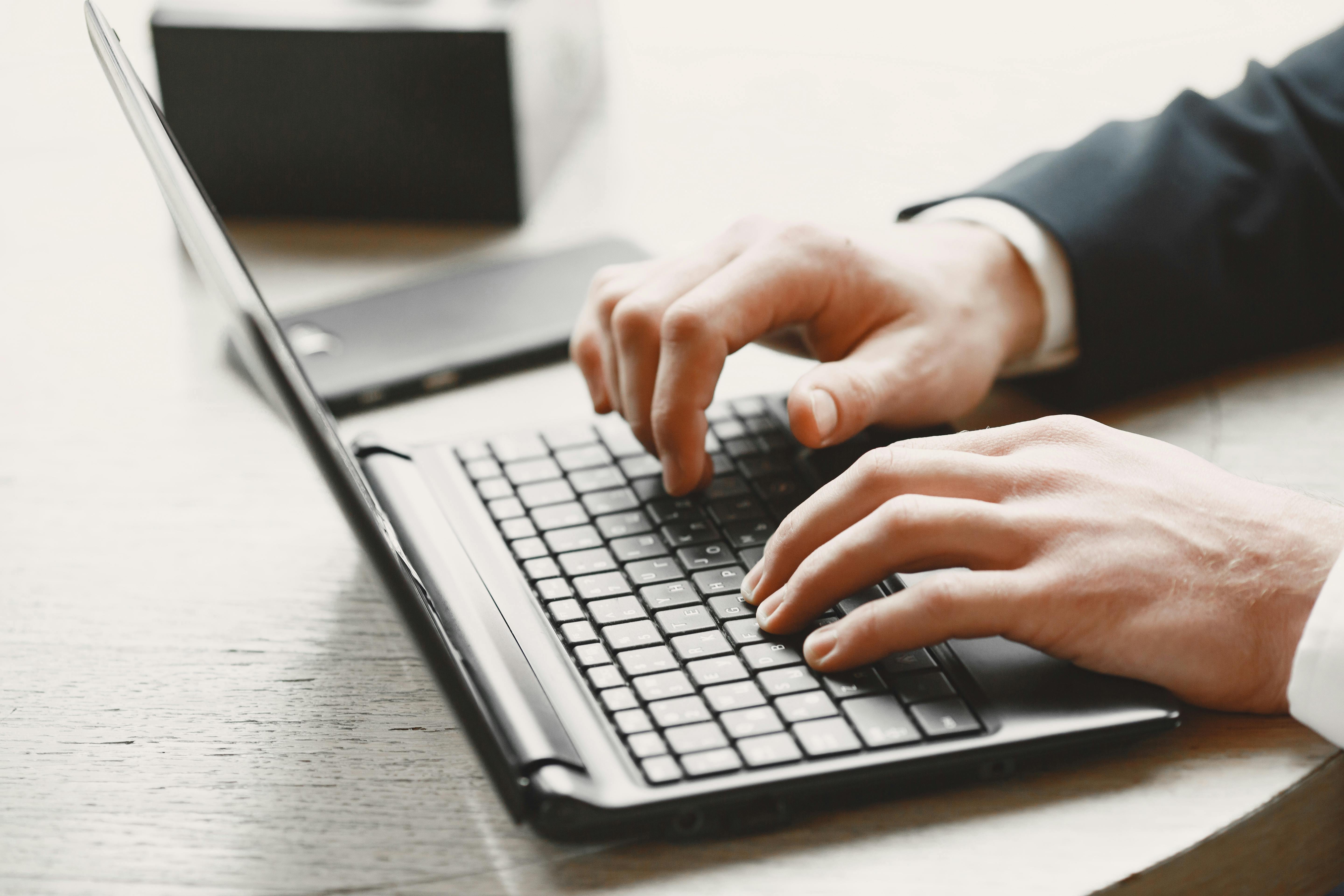 Person Using an Online Portal